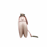 thumbnail SADDLE BAG MINI CROCODILE pink WITH BLACK CRYSTAL hardware - L'UXE LINK