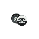 thumbnail circle earring in black/white - L'UXE LINK