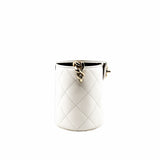 thumbnail tote chain bag white lamb skin ghw seri29 - L'UXE LINK