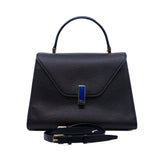 thumbnail valextra medium with blue buckle in epsom black ghw - L'UXE LINK