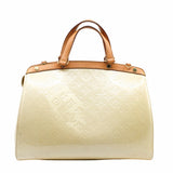 thumbnail Brea Blanc Corail Monogram Vernis Patent Leather White - L'UXE LINK