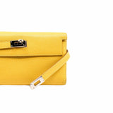 thumbnail kelly long wallet lemon goat phw B stamp - L'UXE LINK