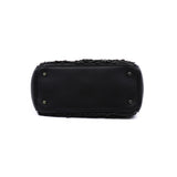 thumbnail issimo limited flower glitter embrodary in leather black phw - L'UXE LINK