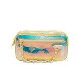 thumbnail Pochette Volga Iridescent Prism in rainbow pva white phw - L'UXE LINK