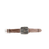 thumbnail Carre H watch, 45 mm in brown leather band phw #w045778ww00 - L'UXE LINK