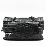 thumbnail Chanel soft patent leather  black tote - L'UXE LINK