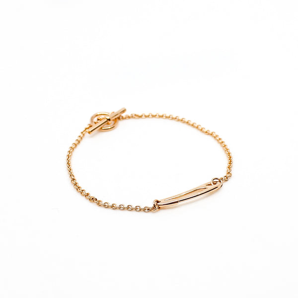 bracelet chaine D ancre mini punk 18k rose gold