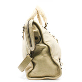 thumbnail city medium leather beige Antique Brass - L'UXE LINK