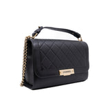 thumbnail medium top handle click Label Shoulder Bag in calfskin black ghw seri 23 - L'UXE LINK