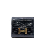 thumbnail constance compact wallet in CCD black ghw - L'UXE LINK