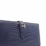 thumbnail H bearn long wallet crocodile navy PHW - L'UXE LINK
