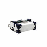 thumbnail ESSENTIAL TRUNK with chain white blue green crocodile phw rrp 55000hk dollar - L'UXE LINK