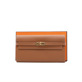 thumbnail kelly long wallet in espom gold ghw D stamp - L'UXE LINK