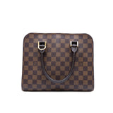 thumbnail vintage box top handle strap shoulder bag in damier ebene ghw 2020 - L'UXE LINK