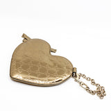 thumbnail gold patent logo heart chain card holder - L'UXE LINK