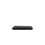 thumbnail cf long flap wallet with studs in calfskin navy ruthenium hw seri 20 - L'UXE LINK