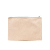 thumbnail zippy clutch in fabric beige - L'UXE LINK