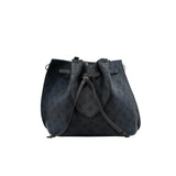 thumbnail black leather tote monogram printes hollow phw - L'UXE LINK