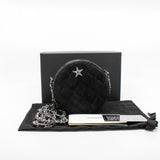 thumbnail round bag black suede crystal star phw seri 29 - L'UXE LINK