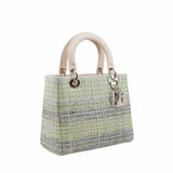 thumbnail lady dior Medium Tweed green phw - L'UXE LINK