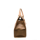 thumbnail tote in saffiano leather beige color - L'UXE LINK