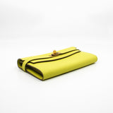 thumbnail kelly long wallet goat 9r yellow ghw - L'UXE LINK