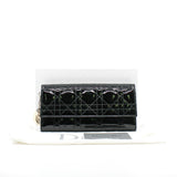 thumbnail long flap wallet patent black ghw - L'UXE LINK