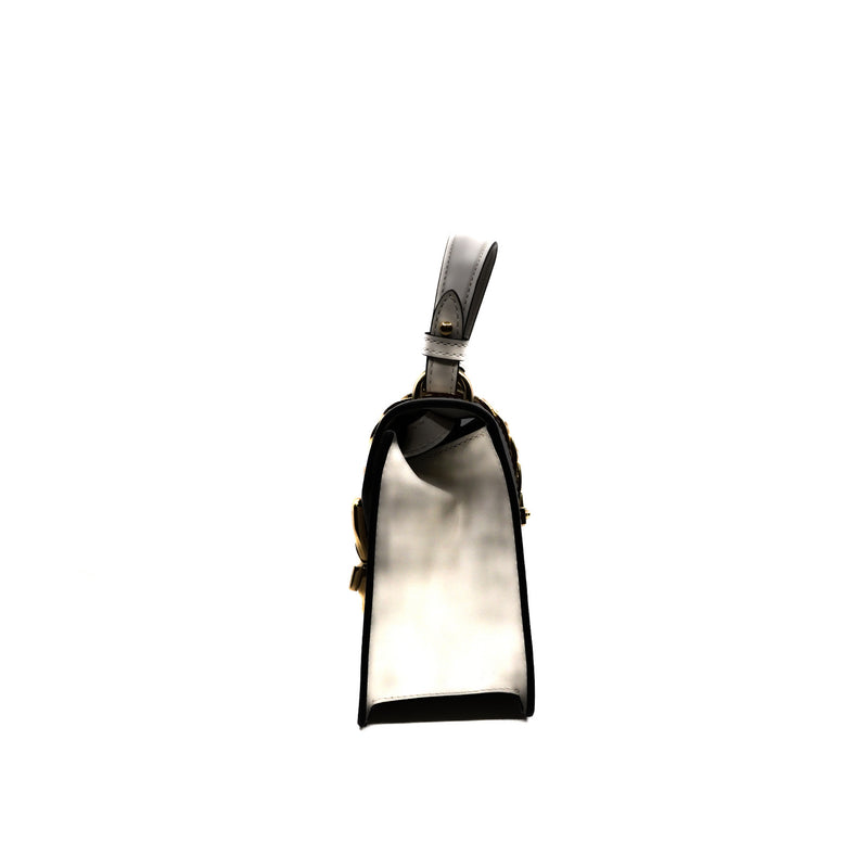 top handle slyvie mini white with strap
