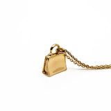 thumbnail kelly bag necklace 18k rose gold full diamond - L'UXE LINK