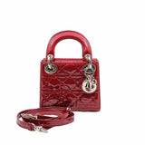 thumbnail lady dior mini red patent phw - L'UXE LINK