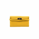 thumbnail kelly long wallet lemon goat phw B stamp - L'UXE LINK