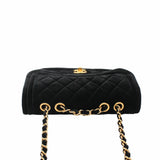 thumbnail small flap bag in velvet black ghw seriL13U93E1 - L'UXE LINK