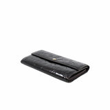 thumbnail long wallet berry patent flap buckle ghw - L'UXE LINK