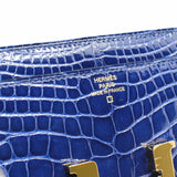 thumbnail constance long wallet M3 navy crocodile ghw x stamp - L'UXE LINK