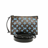 thumbnail Monogram Tuffetage Triangle Messenger Turquoise rrp3950 - L'UXE LINK