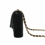 thumbnail small flap bag in velvet black ghw seriL13U93E1 - L'UXE LINK