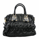 thumbnail prada tote fabric black - L'UXE LINK