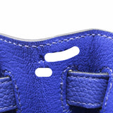 thumbnail Kelly 32 7T blue special handle shark skin phw A stamp - L'UXE LINK