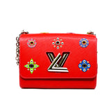 thumbnail twist mm limited embroidery in epi red phw 2017 - L'UXE LINK