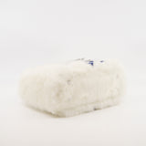 thumbnail lady mini white fur with blue crystal PHW - L'UXE LINK