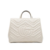 thumbnail marmont tote in white ghw - L'UXE LINK