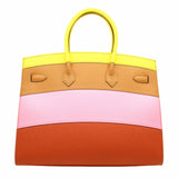 thumbnail birkin 35 SILLIER espom AA line rainbow in lime/sesame/confetti/terre bat Y STAMP PHW - L'UXE LINK
