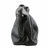thumbnail Nappa Intrecciato Hobo Bag Large Lambskin Grey - L'UXE LINK