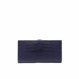 thumbnail H bearn long wallet crocodile navy PHW - L'UXE LINK