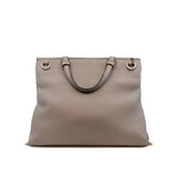 thumbnail grey leather top handle flap bag - L'UXE LINK