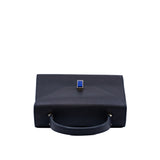 thumbnail valextra medium with blue buckle in epsom black ghw - L'UXE LINK