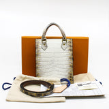 thumbnail tote crocodile white himalaya ghw rrp18200 - L'UXE LINK