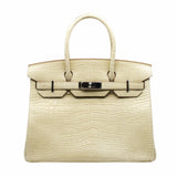thumbnail birkin 30 alligator in vannile Y1 phw Zstamp - L'UXE LINK
