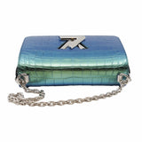 thumbnail twist chain bag crocodile green phw - L'UXE LINK