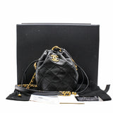 thumbnail bucket bag with chain handle black ghw seri 30 - L'UXE LINK